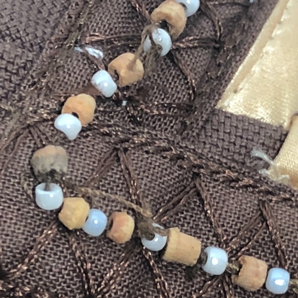 The Limited Brown Beaded Embroidered Blazer S - Picture 8 of 8